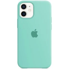 Оригінальний силіконовий чохол Apple для iPhone 12 Mini (23) кольору морської сині.