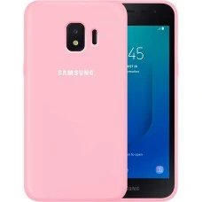 Силіконовий Оригінальний 360 Чохол Лого Samsung Galaxy J2 Core (2018) J260 (Рожевий)