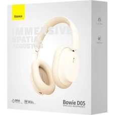 Беспроводные накладные наушники-гарнитура Baseus Bowie D05 (Creamy White)