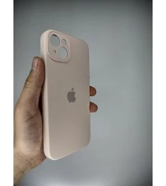 Силіконовий оригінальний чохол RoundCam для Apple iPhone 14 Plus (08) рожевий пі..