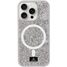 Чехол Bling World Rock Diamond MagSafe iPhone 15 Pro Max (Silver)