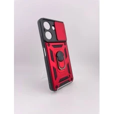 Чохол Бронь Ring Serge Armor для Xiaomi Redmi 13C  /  Poco C65 (ShutCam) (Червоний)