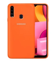 Силіконовий оригінальний чохол 360 з логотипом для Samsung Galaxy A20S (2019) (п..