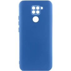 Силіконовий чохол Original Xiaomi Redmi Note 9  /  Redmi 10X (захисна шторка камери) (блакитний)