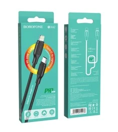 USB-кабель Borofone BX42 PD 1m (Type-C на Lightning) (Чорний)