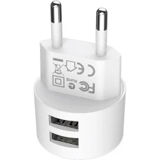 СЗУ-адаптер USB Borofone BA23A 2USB 2.4A (Белый)