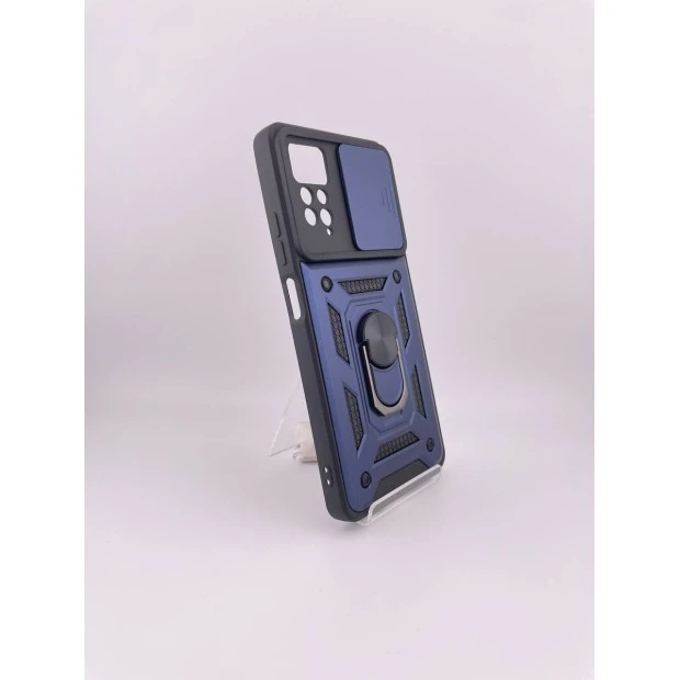 Броньований чохол Ring Serge Armor Case для Xiaomi Redmi Note 11 Pro  /  12 Pro 4G (з функцією захисту камери) (Синій)