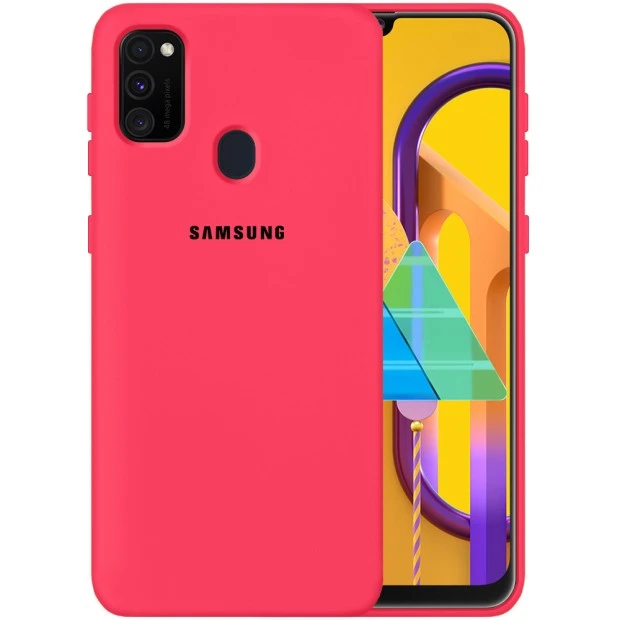 Силіконовий чохол Original 360 Case Logo для Samsung Galaxy M30S (Малиновий)