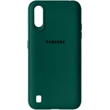 Силикон Junket Cace Samsung Galaxy A01 (Тёмно-зелёный)