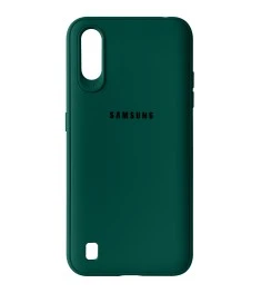 Силіконовий чохол Junket Case для Samsung Galaxy A01 (Темно-зелений)