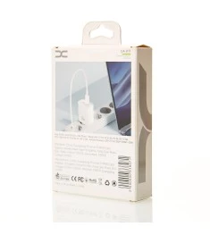 СЗУ-адаптер DC CA-D17 PD 35W (2Type-C) + кабель Type-C - Lightning (Білий) D