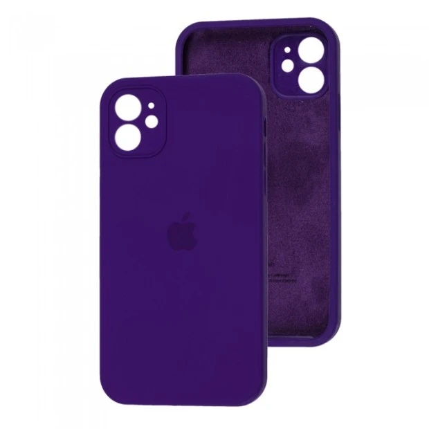 Силіконовий оригінальний чохол Square RoundCam для Apple iPhone 11 Pro Max (02) ультрафіолетовий