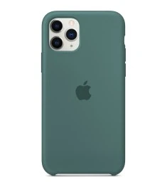 Силіконовий оригінальний чохол Apple iPhone 11 Pro (55) Чорно-зелений
