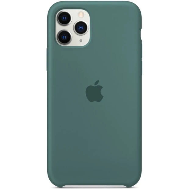 Силіконовий оригінальний чохол Apple iPhone 11 Pro (55) Чорно-зелений