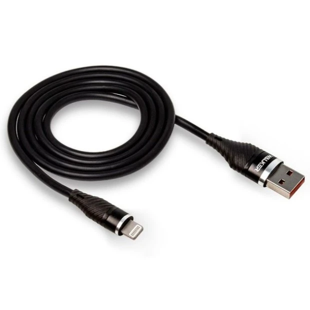 USB-кабель Walker C735 (2м) (Lightning) (Чорний)
