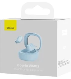Беспроводные наушники-гарнитура вакуумные Baseus Bowie Encok WM02 (Blue)