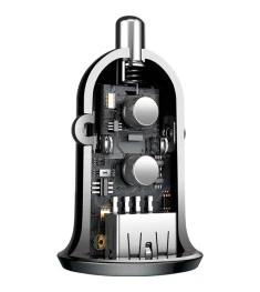 АЗУ-адаптер Baseus Grain Pro Car Charger CCALLP-01 4.8A 2USB (Чёрный)