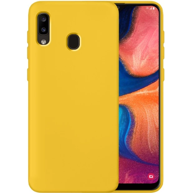 Силіконовий Original 360 чохол для Samsung Galaxy A20  /  A30 (жовтий)