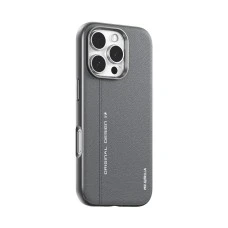 Чохол Blueo Premium Leather з MagSafe для Apple iPhone 16 Pro Max (Сірий)