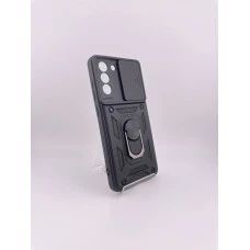 Чохол-бронь Ring Serge Armor Case для Samsung Galaxy S21 FE (ShutCam) (Чорний)