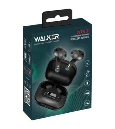 Беспроводные наушники-гарнитура вакуумные Walker WTS-31 (Black)