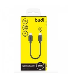 USB-кабель Budi DC023TT025B 65W (25cm) (Type-C to Type-C) (Чёрный) U