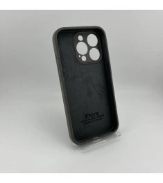 Силіконовий оригінальний корпус RoundCam для Apple iPhone 15 Pro (19) темно-сіри..