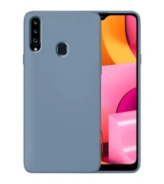 Silicone Original 360 Case for Samsung Galaxy A20S (Gray)