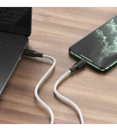USB-кабель Borofone BX42 PD 1м (Type-C на Lightning) (Білий)