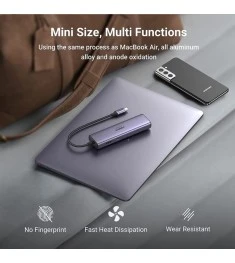 Перехідник UGREEN CM512 (USB-C на 2USB 3.0  /  HDMI  /  RJ45  /  SD / TF  /  AUX..