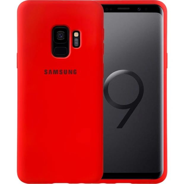 Силіконовий Original 360 Чохол Логотип Samsung Galaxy S9 (Червоний)