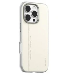 Чохол Blueo Premium Leather з MagSafe для Apple iPhone 16 (білий)