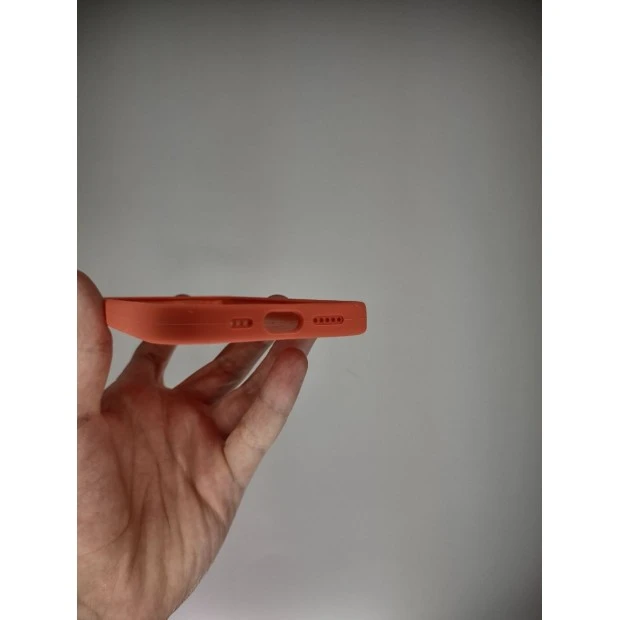 Силіконовий оригінальний чохол круглої форми для Apple iPhone 13 (Грейпфрут)