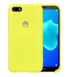 Силіконовий оригінальний чохол для Huawei Y5 Prime (2018)  /  Honor 7A (Лимонний..