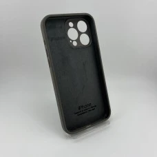 Оригінальний силіконовий круглий чохол для Apple iPhone 15 Pro Max (19) темно-сірий.
