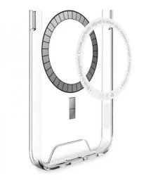 Силіконовий чохол Space Case з MagSafe для Samsung Galaxy S21 FE (Прозорий)