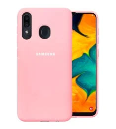 Силіконовий оригінальний чохол 360 з логотипом для Samsung Galaxy A20  /  A30 (2..