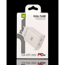 СЗУ-адаптер DC CA-D17 PD 35W (2Type-C) (Білий) D