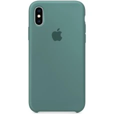 Силіконовий оригінальний чохол Apple iPhone XS Max (55) Чорно-зелений