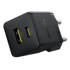 СЗУ-адаптер Baseus Palm 20W PD (1Type-C/1USB) (Чёрный) P10111608113-00