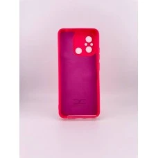 Силікон оригінальний Xiaomi Redmi 12C  /  11A (з захисною шторкою камери) (малиновий)