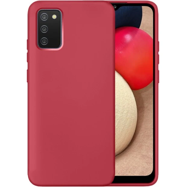 Silicone Original 360 Case for Samsung Galaxy A02S (Strawberry)