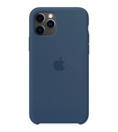 Силіконовий оригінальний чохол для Apple iPhone 11 Pro (45) Джинсовий Синій.