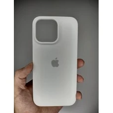 Силикон Original Round Case Apple iPhone 15 Pro Max (06) White