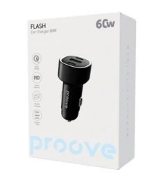 адаптер автомобільний Proove Flash 60W (2 Type-C  /  1 USB) (Чорний) CCFL6011120..