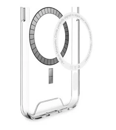 Силіконовий чохол Space Case з MagSafe для Samsung Galaxy S21 Plus (Прозорий)