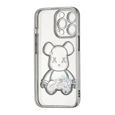 Чохол UMKU Bear Shine для Apple iPhone 13 Pro (Срібний)