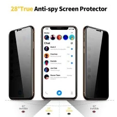 Захисне скло 5D Privacy HD для Apple iPhone 13  /  13 Pro  /  14  /  16E Чорне