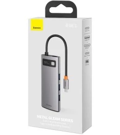 Перехідник USB HUB Baseus Baseus Metal Gleam 6-in-1 (Type-C) (Сірий) CAHUB-CW0G