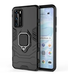Броньований чохол Ring Armor Case для Huawei P40 (Чорний)